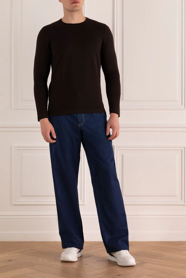 Zilli man blue cotton jeans for men купить с ценами и фото 152844 - photo 2