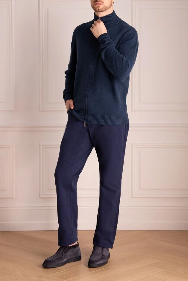 Zilli man blue cotton jeans for men купить с ценами и фото 152850 - photo 2