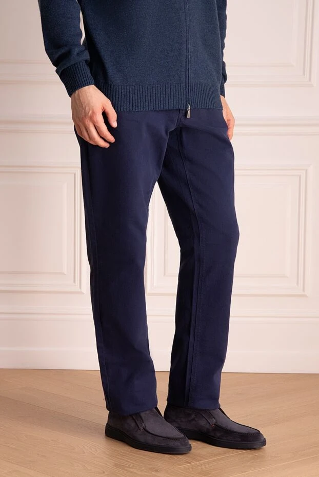 Zilli man cotton and cashmere jeans blue for men 152869 - photo 3