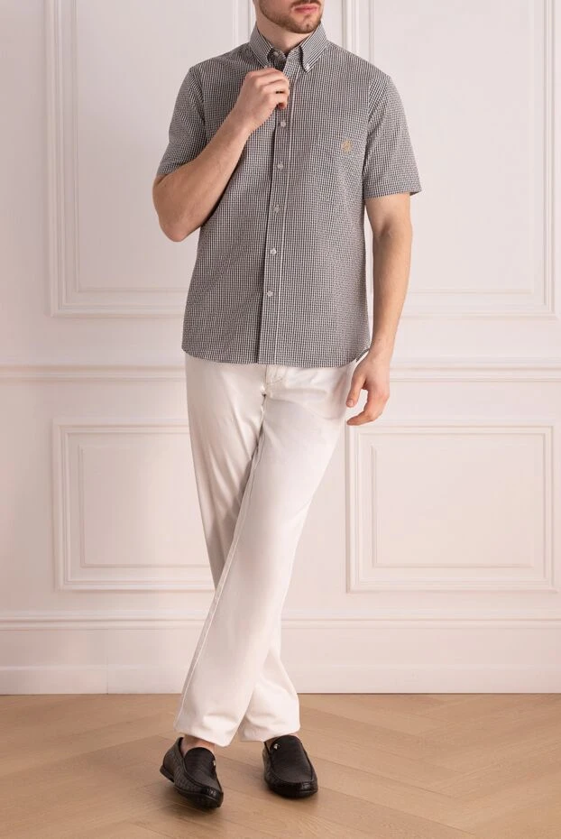 Zilli man white cotton trousers for men купить с ценами и фото 152857 - photo 2