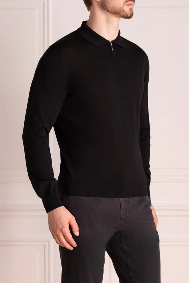 Zilli man black cashmere and silk jumper for men 150625 - photo 3