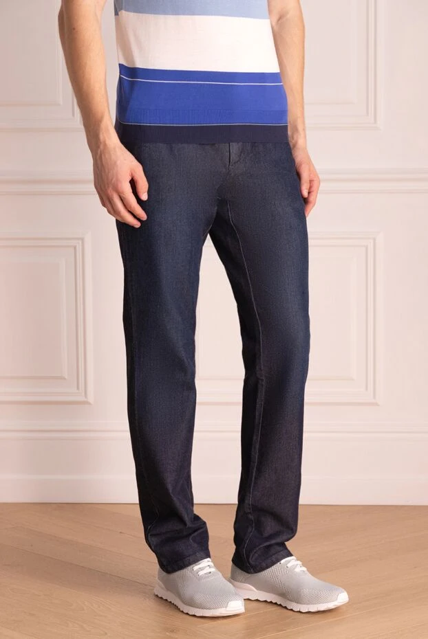 Zilli man cotton and cashmere jeans blue for men 152869 - photo 3