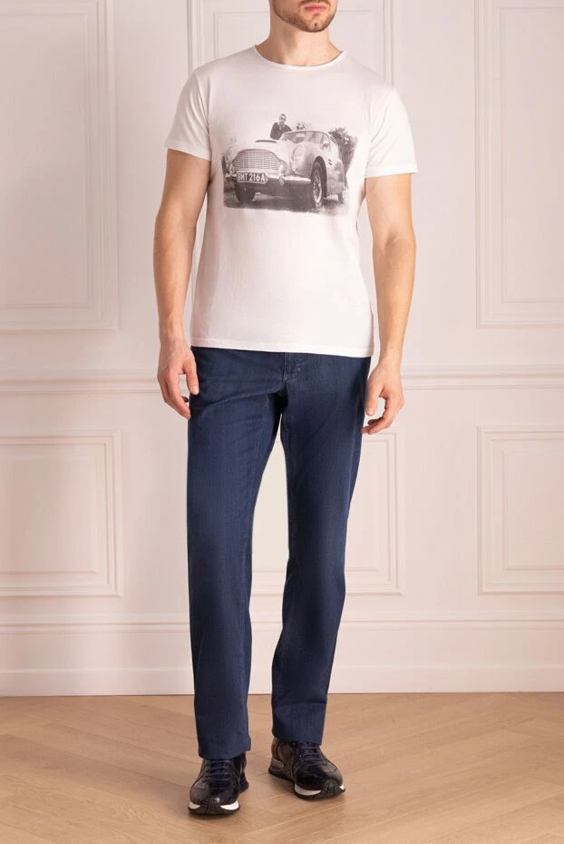 Zilli man blue cotton jeans for men купить с ценами и фото 152872 - photo 2