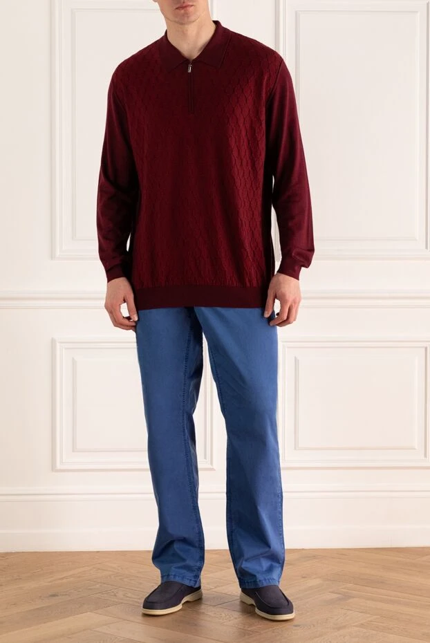 Zilli man blue cotton trousers for men купить с ценами и фото 152873 - photo 2