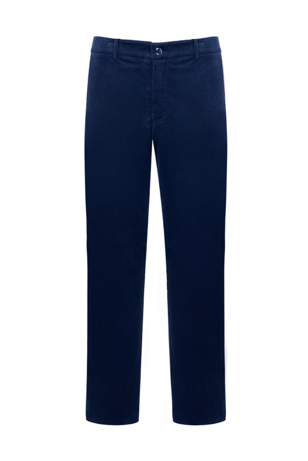 Zilli man men's blue cotton and cashmere trousers купить с ценами и фото 152890 - photo 1