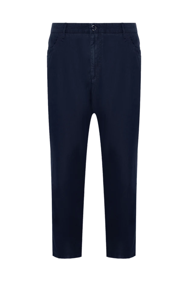 Zilli man blue cotton and silk trousers for men купить с ценами и фото 152894 - photo 1