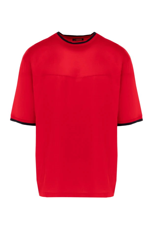 Zilli man red cotton t-shirt for men купить с ценами и фото 152909 - photo 1