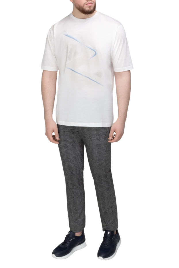 Zilli man white cotton t-shirt for men купить с ценами и фото 152910 - photo 2