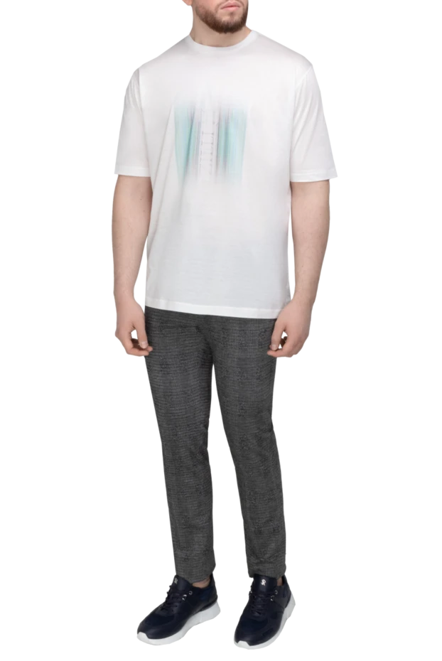 Zilli man white cotton t-shirt for men купить с ценами и фото 152911 - photo 2