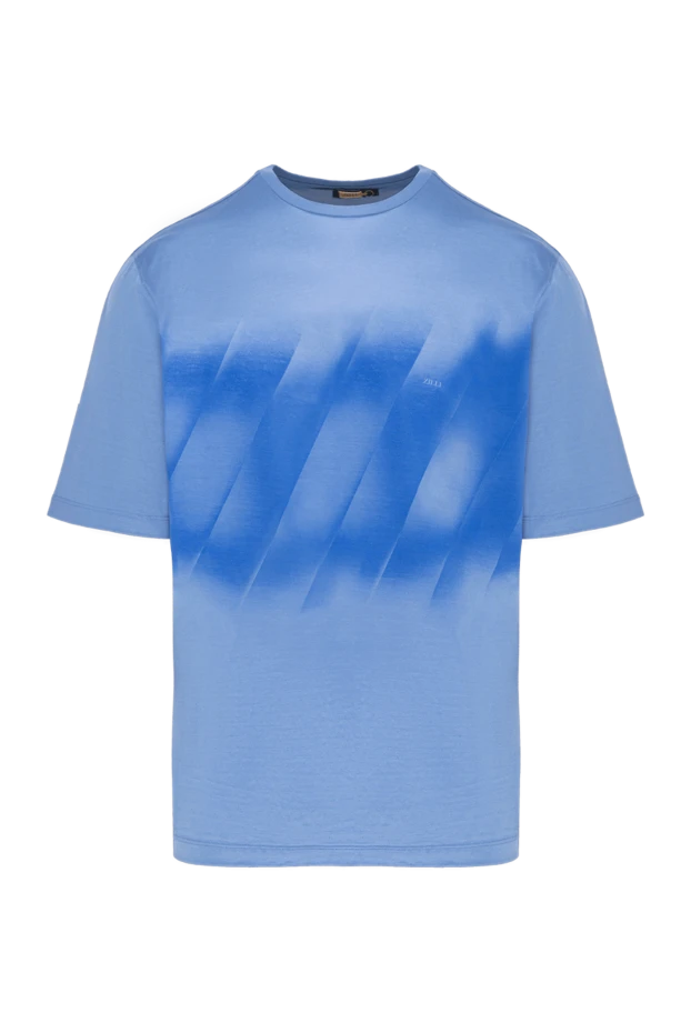 Zilli man blue cotton t-shirt for men купить с ценами и фото 152917 - photo 1