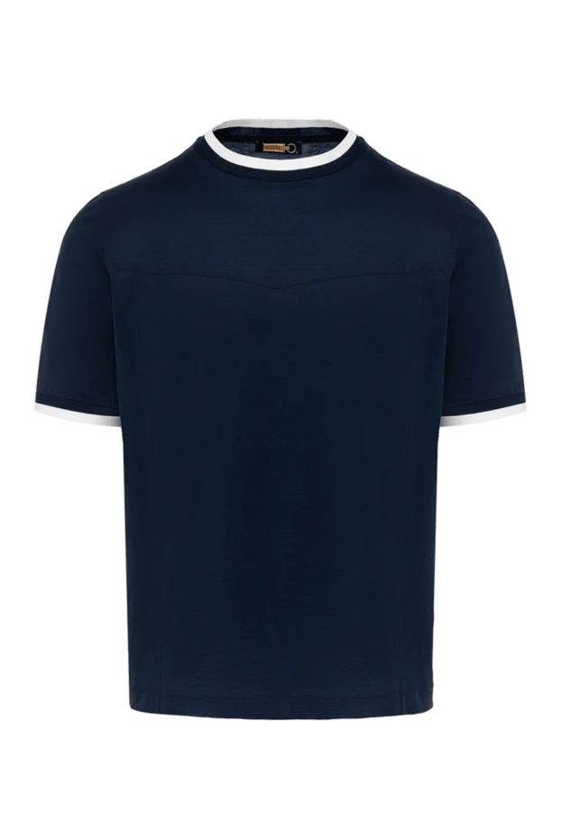 Zilli man cotton t-shirt blue for men купить с ценами и фото 152921 - photo 1