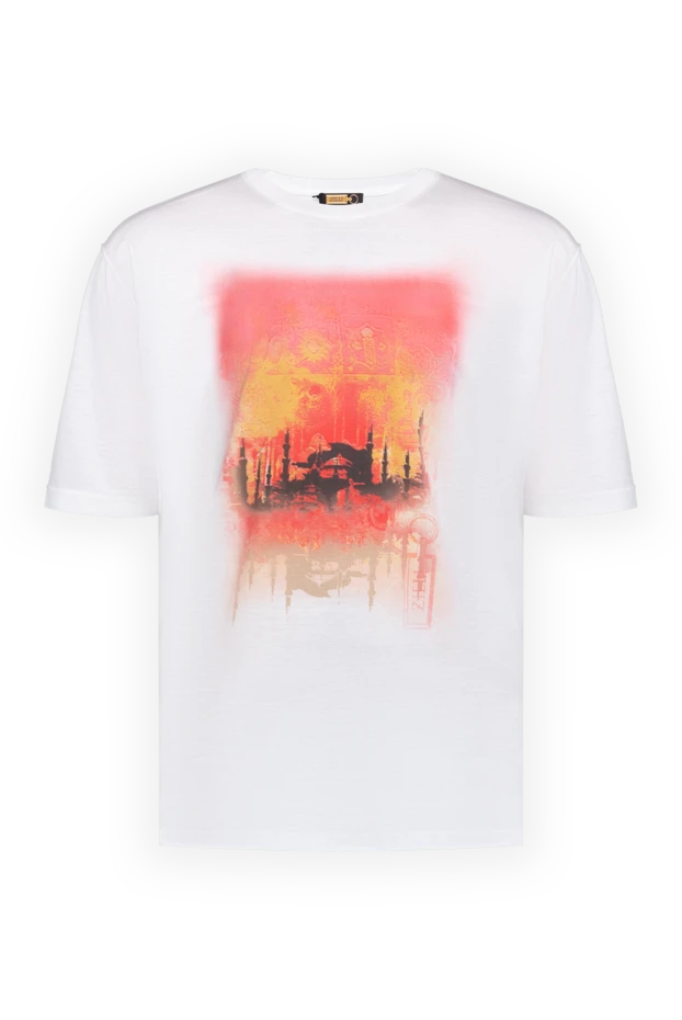 Zilli man white cotton t-shirt for men купить с ценами и фото 152923 - photo 1