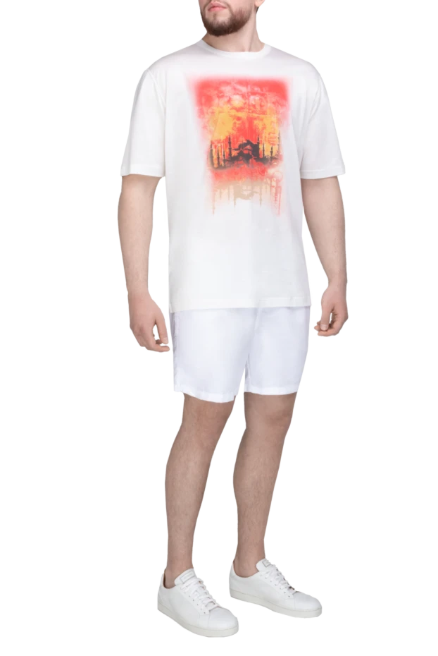 Zilli man white cotton t-shirt for men купить с ценами и фото 152923 - photo 2