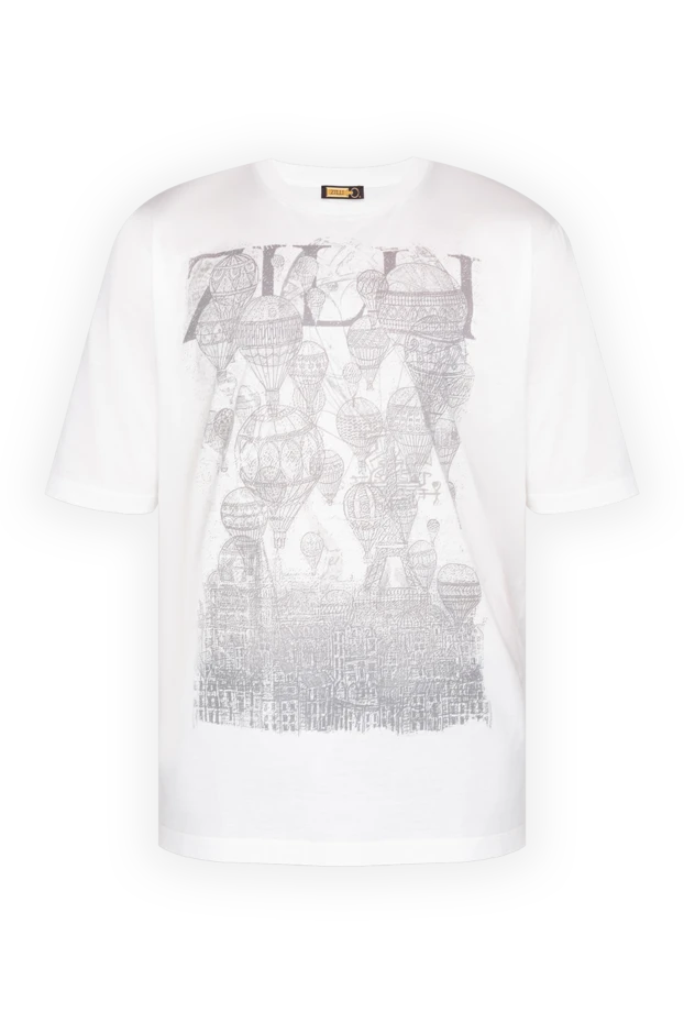 Zilli man white cotton t-shirt for men купить с ценами и фото 152925 - photo 1