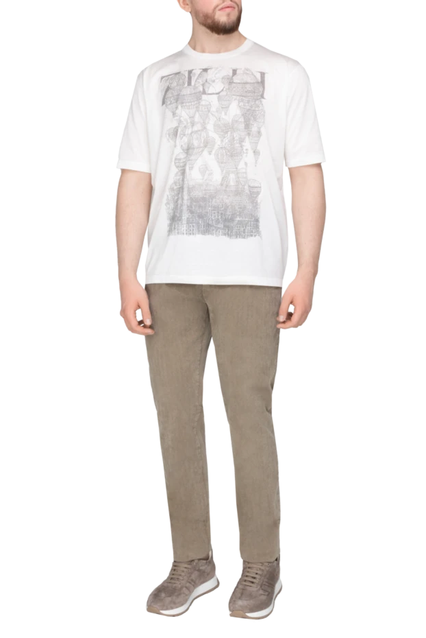 Zilli man white cotton t-shirt for men купить с ценами и фото 152925 - photo 2