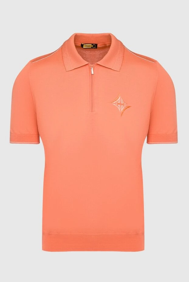 Zilli man cotton and silk polo orange for men купить с ценами и фото 152944 - photo 1