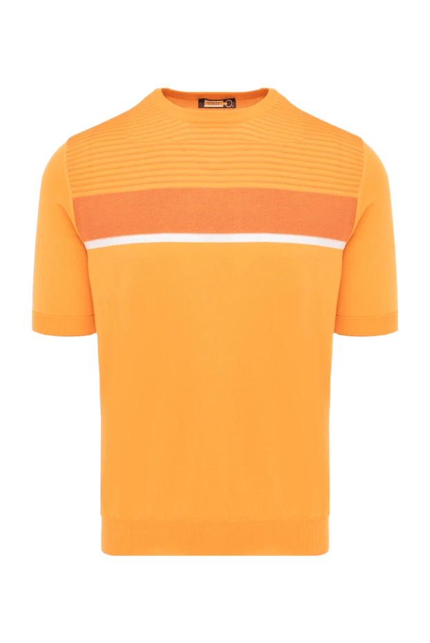 Zilli man cotton and silk short sleeve jumper orange for men купить с ценами и фото 152953 - photo 1