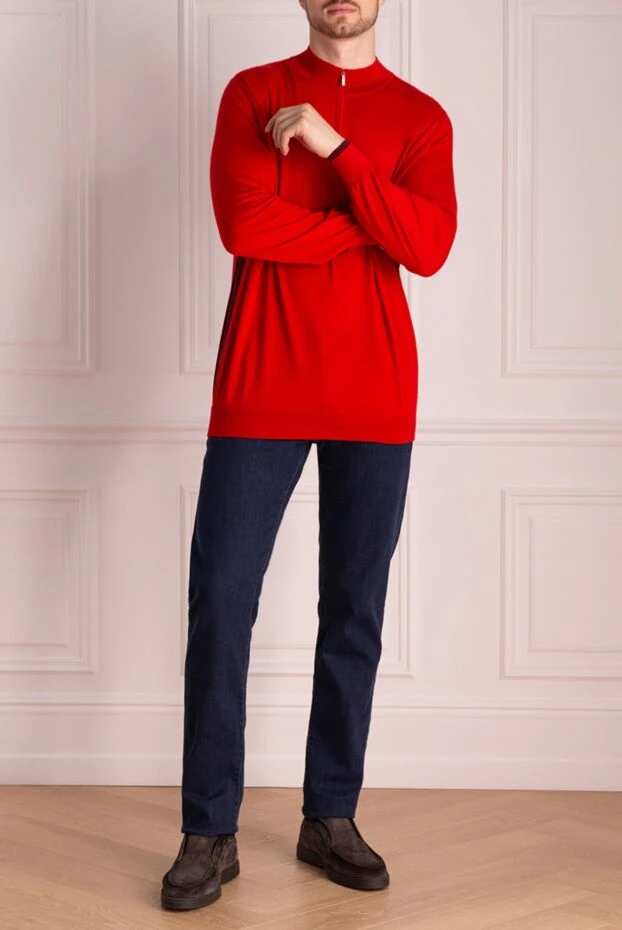 Zilli man cashmere and silk troyer red for men купить с ценами и фото 152965 - photo 2