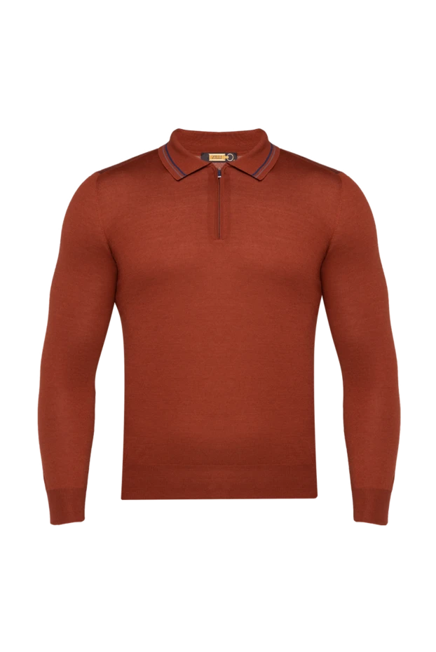 Zilli man long sleeve polo in silk and cashmere burgundy for men купить с ценами и фото 152972 - photo 1