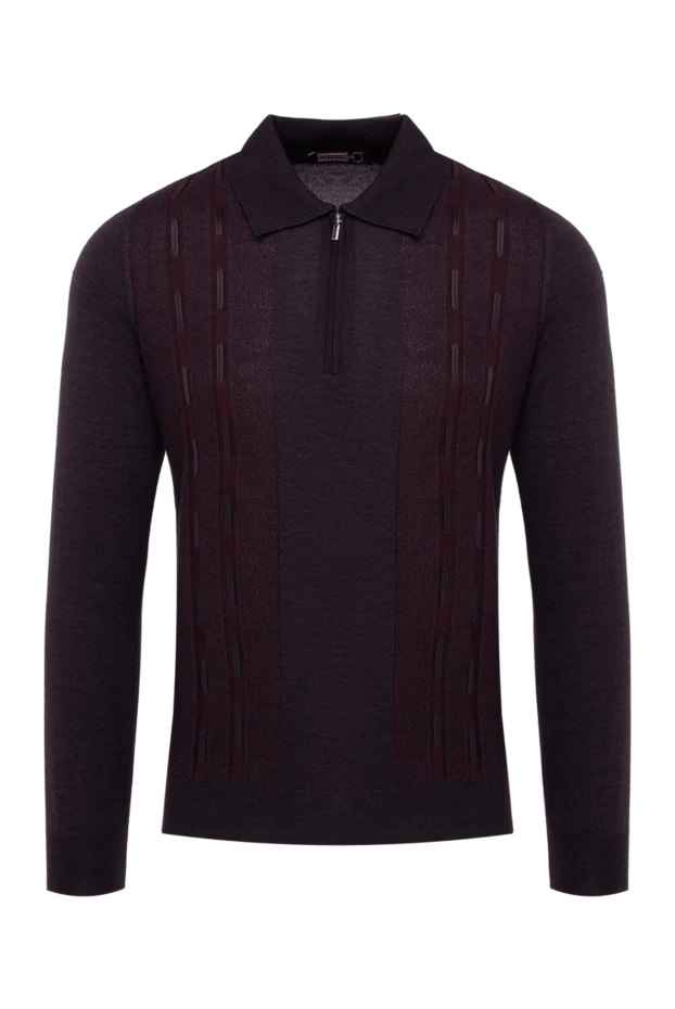 Zilli man long sleeve polo in silk and cashmere burgundy for men купить с ценами и фото 152977 - photo 1