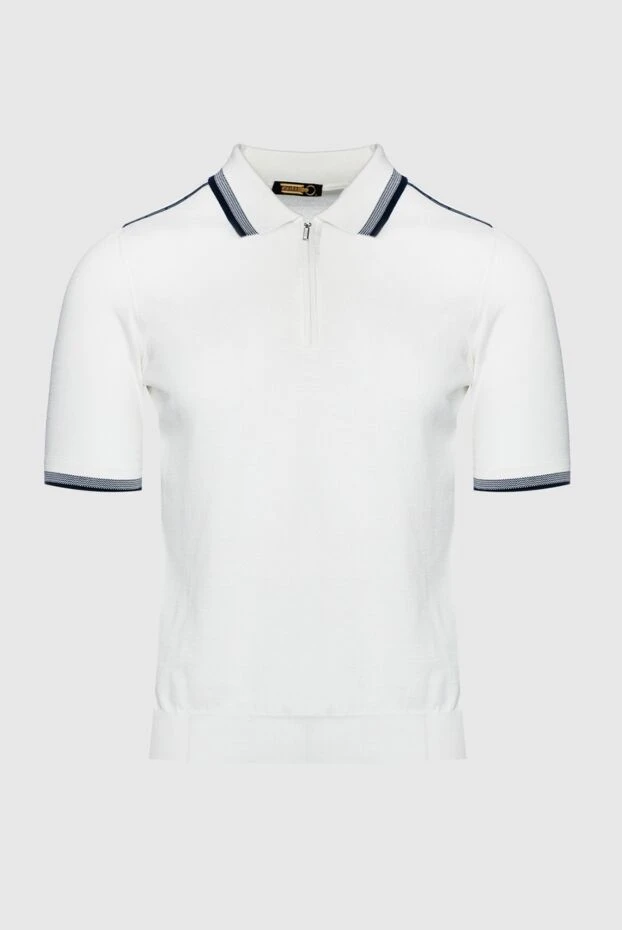 Zilli man cotton and silk polo white for men купить с ценами и фото 152987 - photo 1