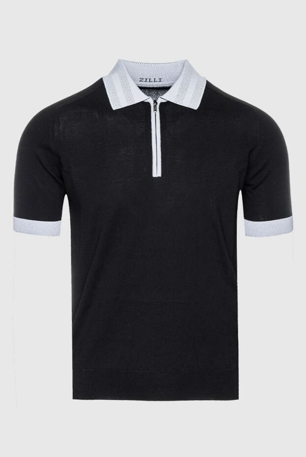 Zilli man cotton and silk polo black for men купить с ценами и фото 152989 - photo 1