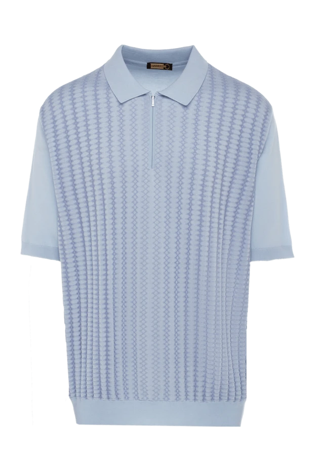 Zilli man cotton and silk polo blue for men купить с ценами и фото 152997 - photo 1