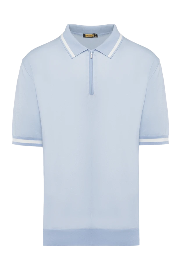 Zilli man cotton and silk polo blue for men купить с ценами и фото 153001 - photo 1