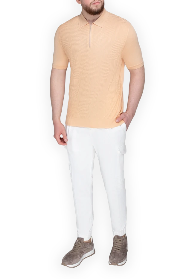 Zilli man silk and viscose polo beige for men купить с ценами и фото 153002 - photo 1