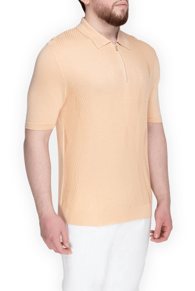 Zilli man silk and viscose polo beige for men купить с ценами и фото 153002 - photo 2