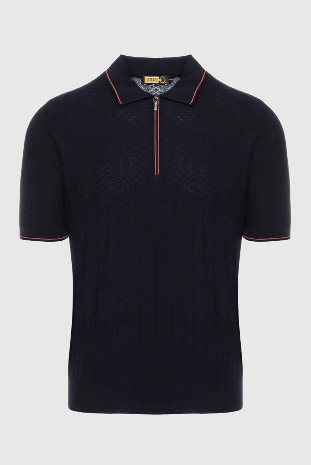 Zilli man cotton polo blue for men купить с ценами и фото 153032 - photo 1