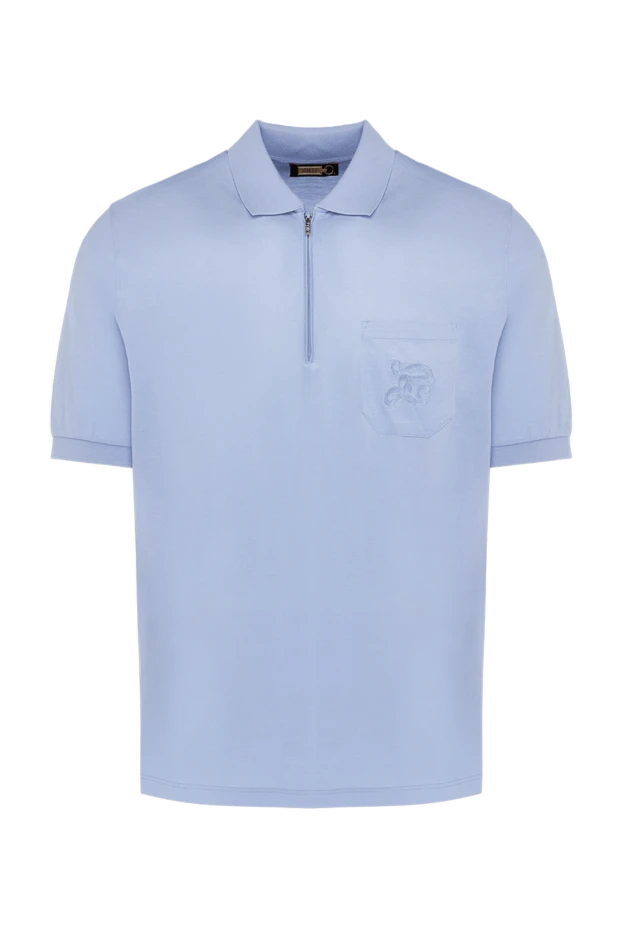 Zilli man blue cotton polo for men купить с ценами и фото 153040 - photo 1