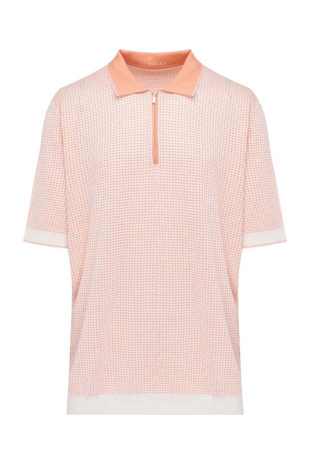 Zilli man cotton and silk polo shirt pink for men купить с ценами и фото 153043 - photo 1