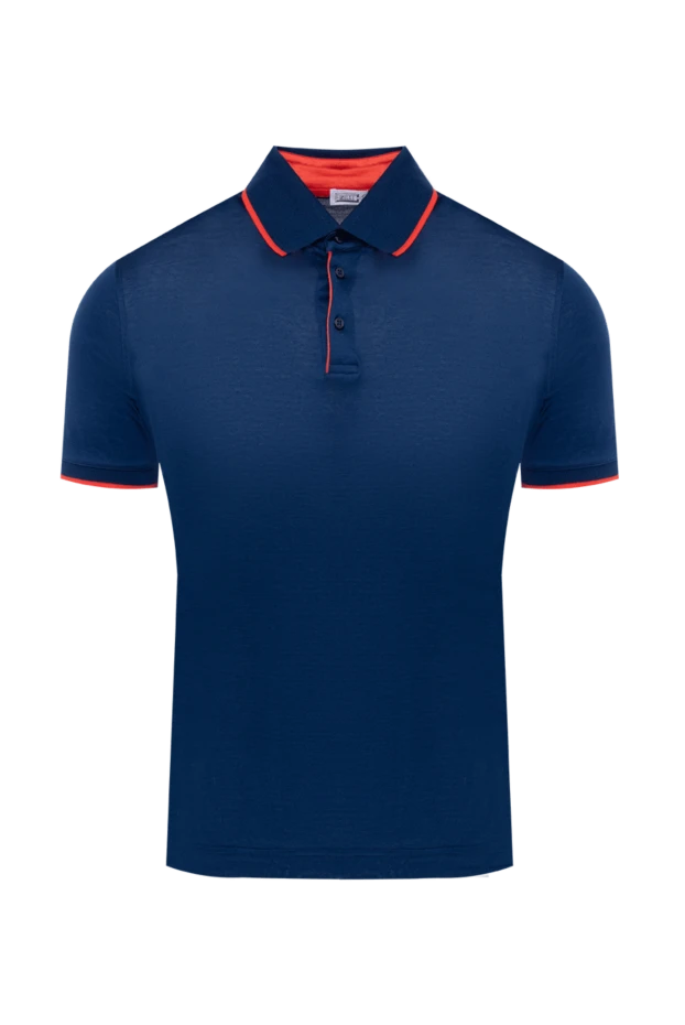 Zilli man cotton polo blue for men купить с ценами и фото 153058 - photo 1