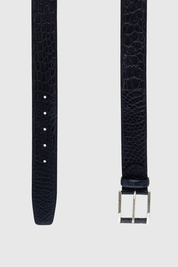 Cesare di Napoli қою көк крокодил терісінен жасалған белдік ерлерге арналған 153089 - фото 3