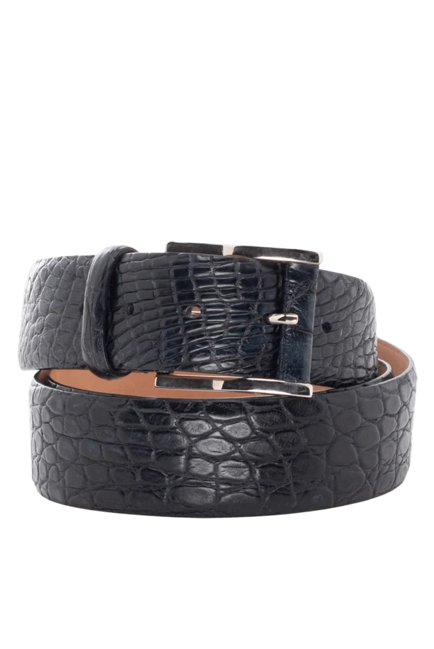 Cesare di Napoli man black crocodile leather belt for men купить с ценами и фото 153096 - photo 1