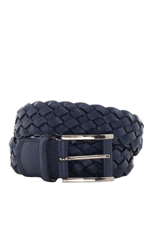 Cesare di Napoli man leather belt blue for men купить с ценами и фото 153101 - photo 1