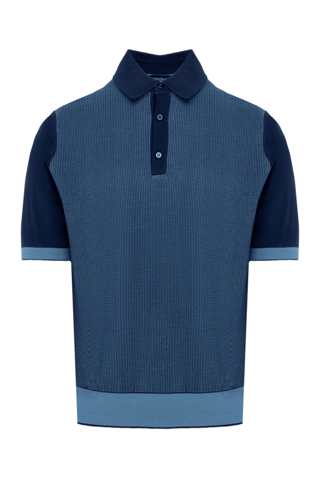 Ерлерге арналған көк жүн және жібек поло - фото 1