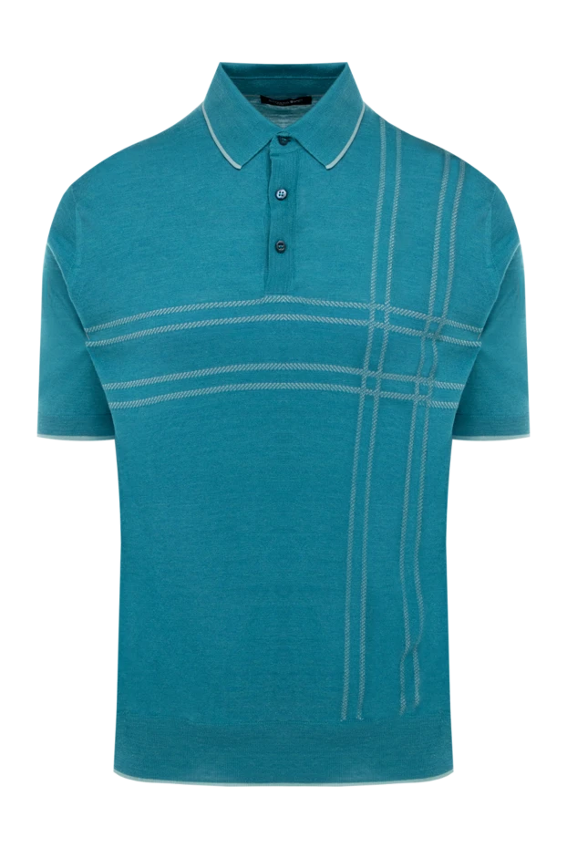 Ерлерге арналған жасыл жібек және зығыр поло - фото 1