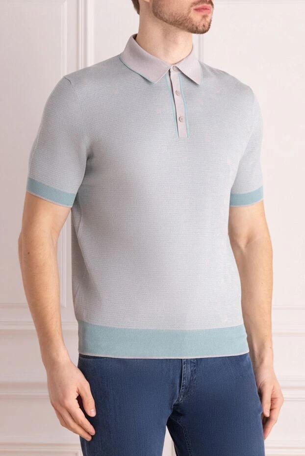 Stefano Ricci polo from silk gray for men 153192 - photo 3
