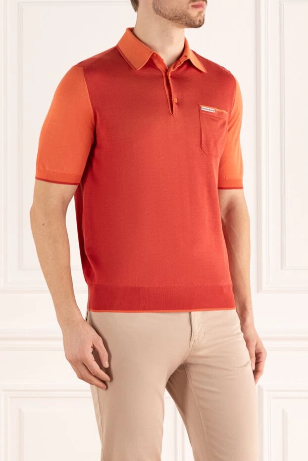 Stefano Ricci red silk polo shirt with chest pocket
 153194 - photo 3