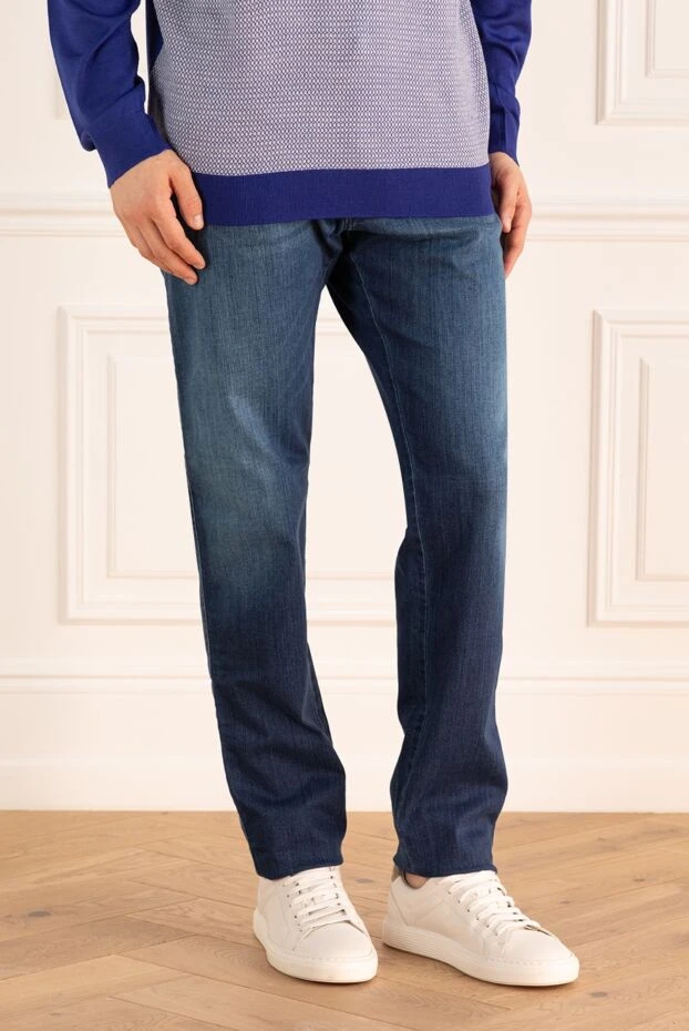 Jacob Cohen man blue cotton jeans for men 153269 - photo 3