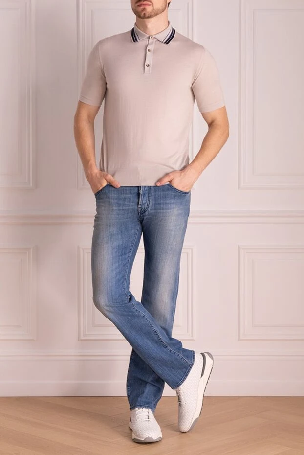 Jacob Cohen man blue cotton jeans for men купить с ценами и фото 153243 - photo 2