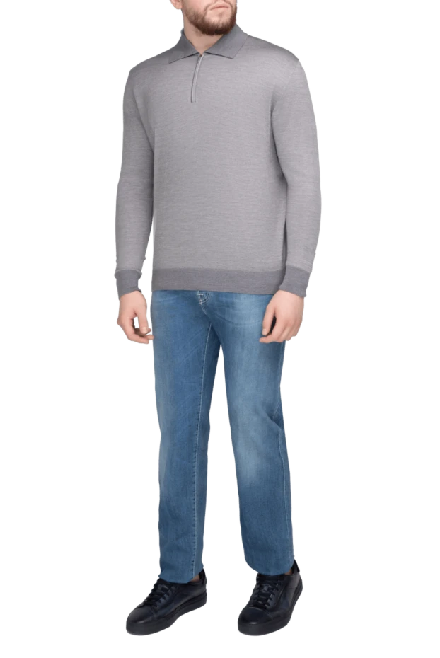 Jacob Cohen man blue cotton jeans for men купить с ценами и фото 153252 - photo 2