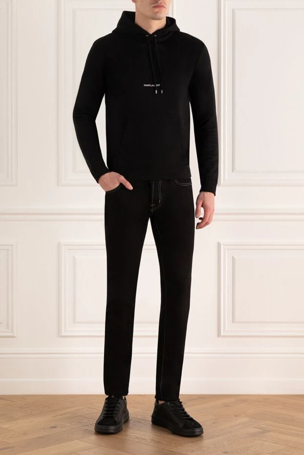 Jacob Cohen man black cotton jeans for men купить с ценами и фото 153255 - photo 2