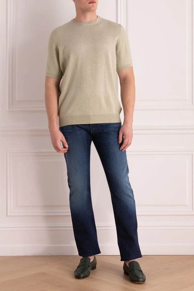 Jacob Cohen man blue cotton jeans for men купить с ценами и фото 153256 - photo 2