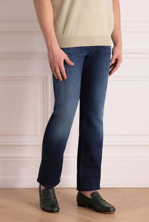 Jacob Cohen man blue cotton jeans for men 153269 - photo 3