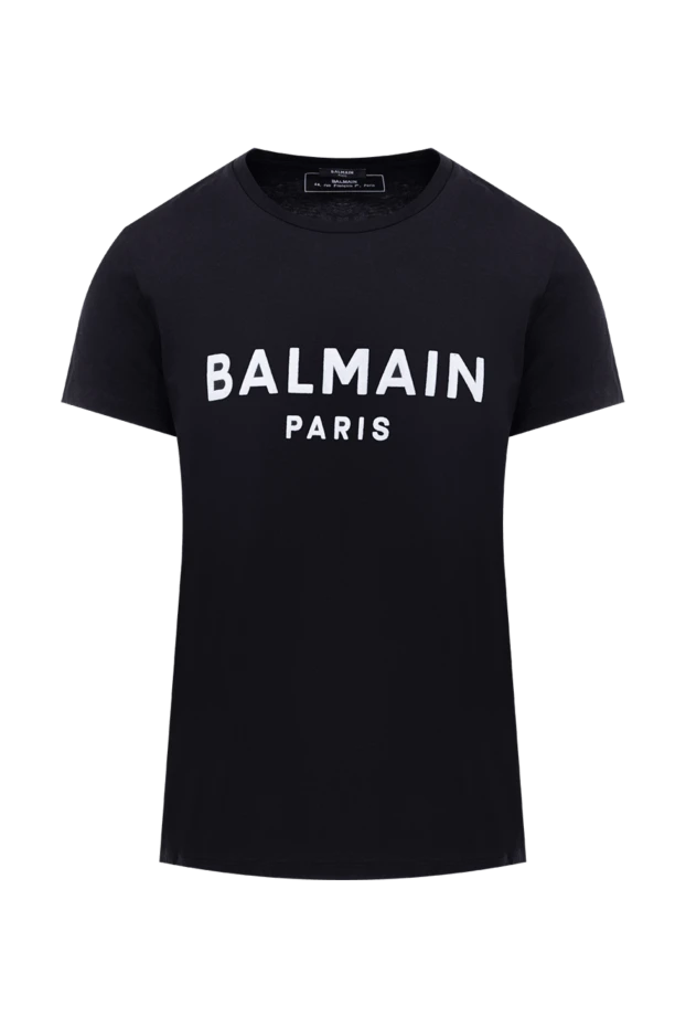 Balmain man black cotton t-shirt for men купить с ценами и фото 153296 - photo 1