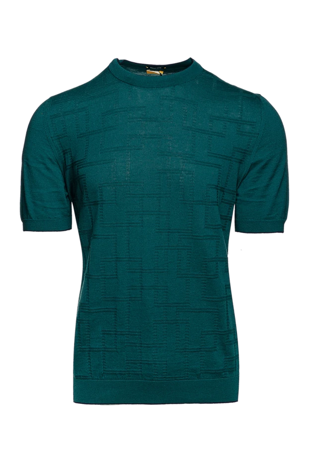 Svevo man short sleeve jumper in cotton green for men купить с ценами и фото 153330 - photo 1