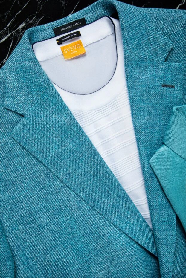 Svevo мужской хлопковый джемпер с коротким рукавом и легким рельефом
 153336 - фото 3